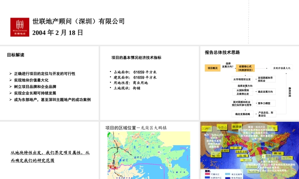 世联-深圳东部慢城项目前期策划顾问报告136PPT