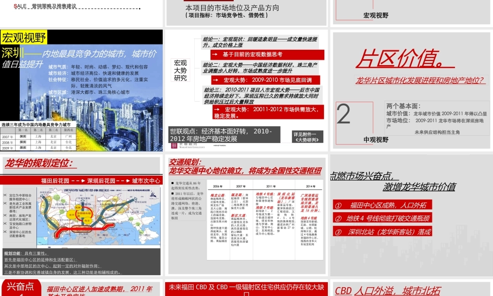 世联-深圳中航龙华新城项目顾问投标报告_242PPT_XXXX年