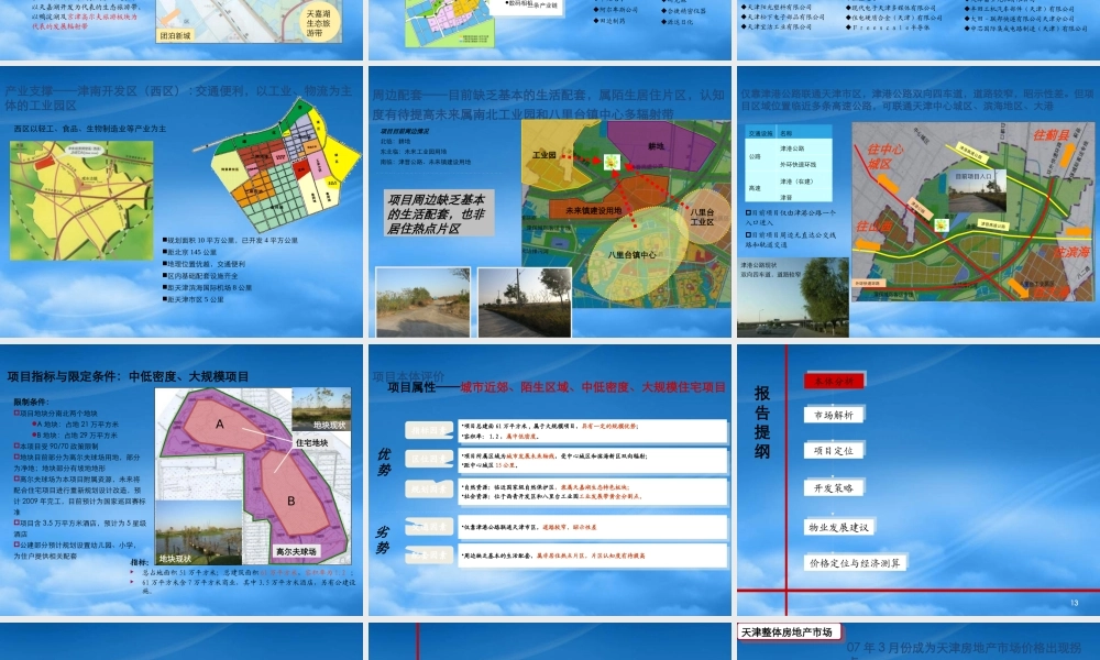 世联天津京基高尔夫项目前期定位报告105241...
