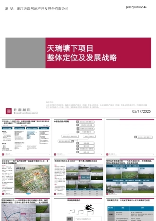 世联-天瑞温州瑞安塘下地产项目整体定位及发展战略-249PPT