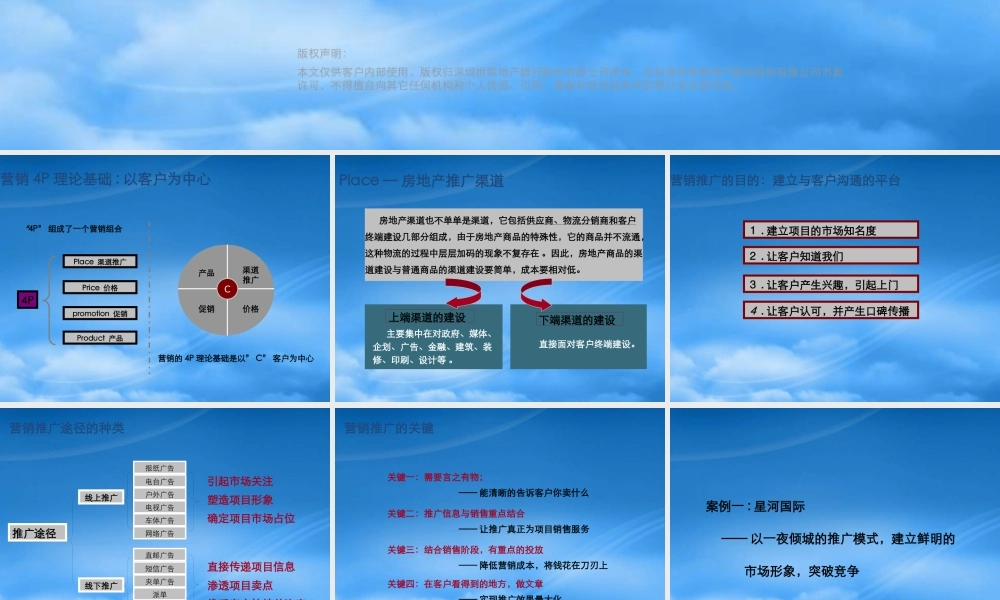 世联推广渠道策略