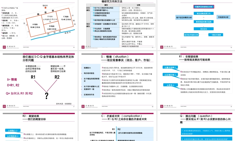 世联-无锡马山项目整体定位与发展战略研究