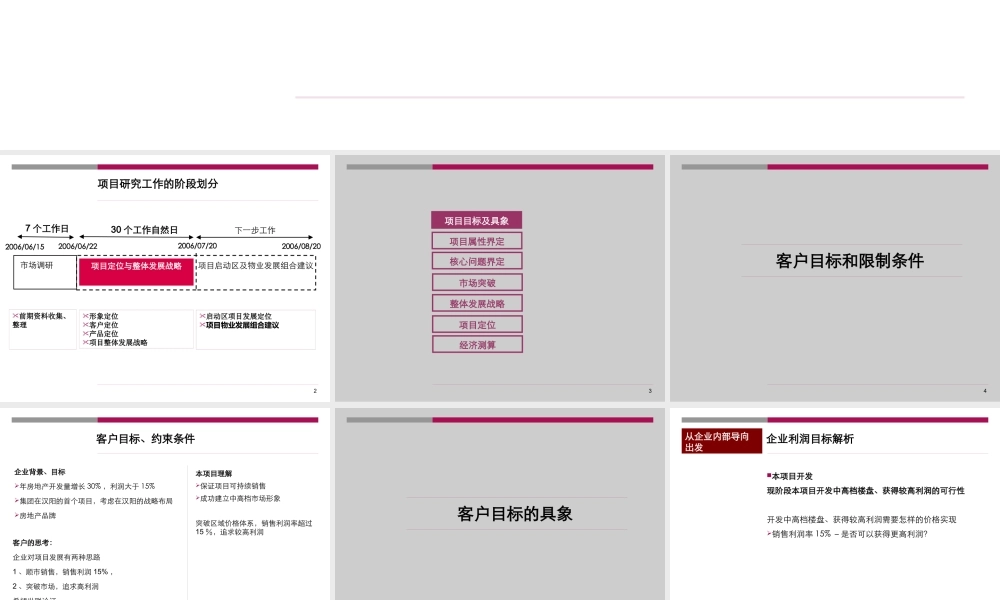 世联-武汉三江航天汉阳春江花月赫山地产项目定位和整体发展战略-171PPT