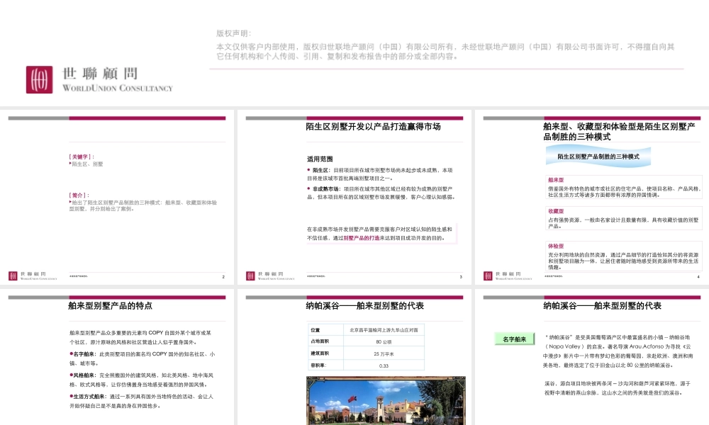 世联-研究模式-陌生区别墅产品制胜的三种模式-33PPT