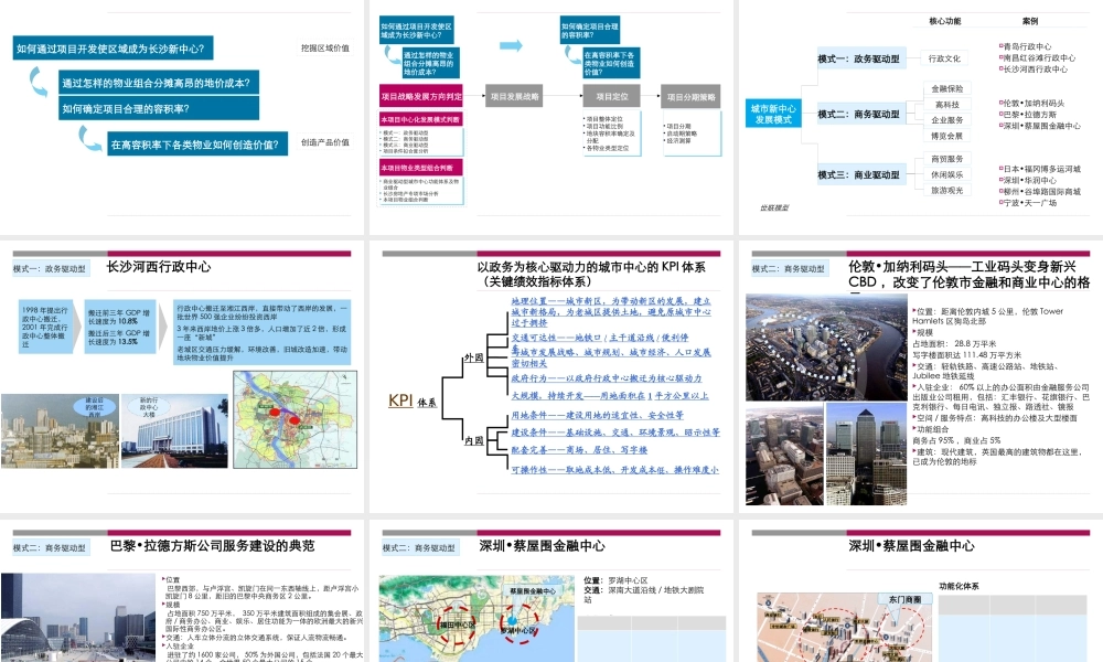 世联-长沙金外滩项目整体定位与发展战略报告