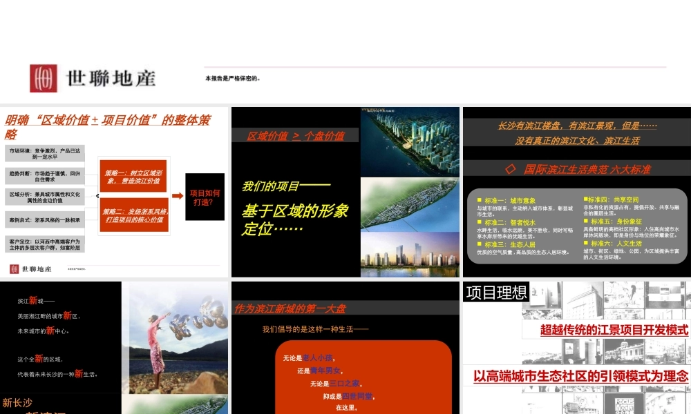 世联-长沙纳爱斯秀山丽水项目规划及发展策略报告-172PPT