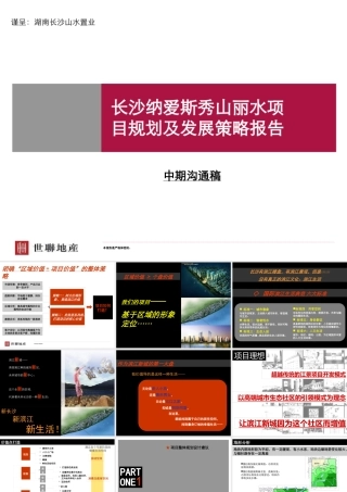 世联-长沙纳爱斯秀山丽水项目规划及发展策略报告-172PPT