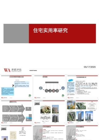 世联住宅产品实用率研究