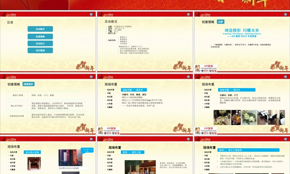 万X集团年会活动策划方案-HR猫猫