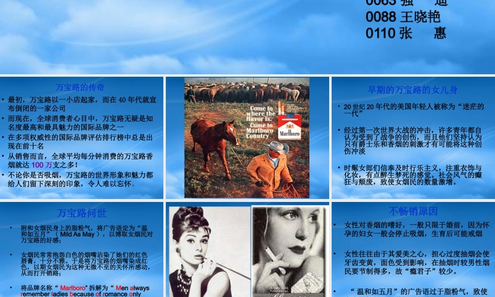 万宝路品牌定位分析