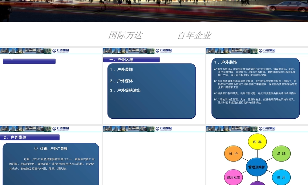 万达广场形象管理办法(PPT21页)