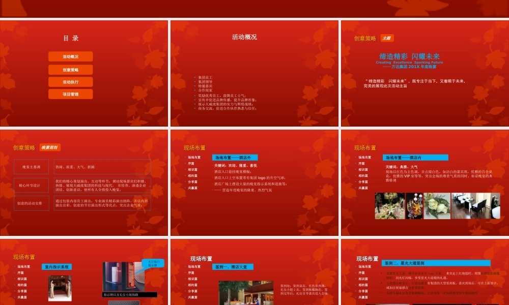 万达集团年会活动策划方案(PPT64页)