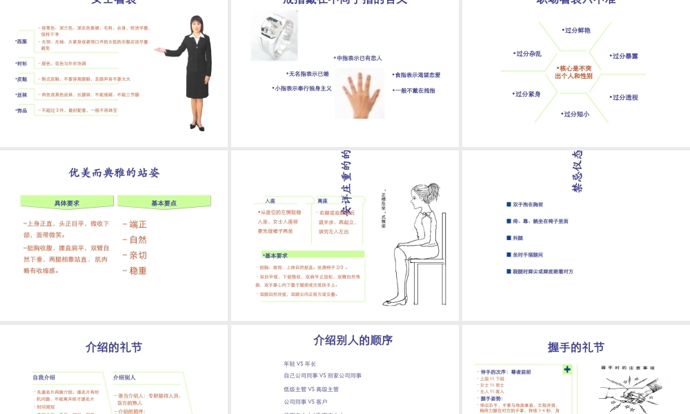 万达商务礼仪培训资料(PPT42页)