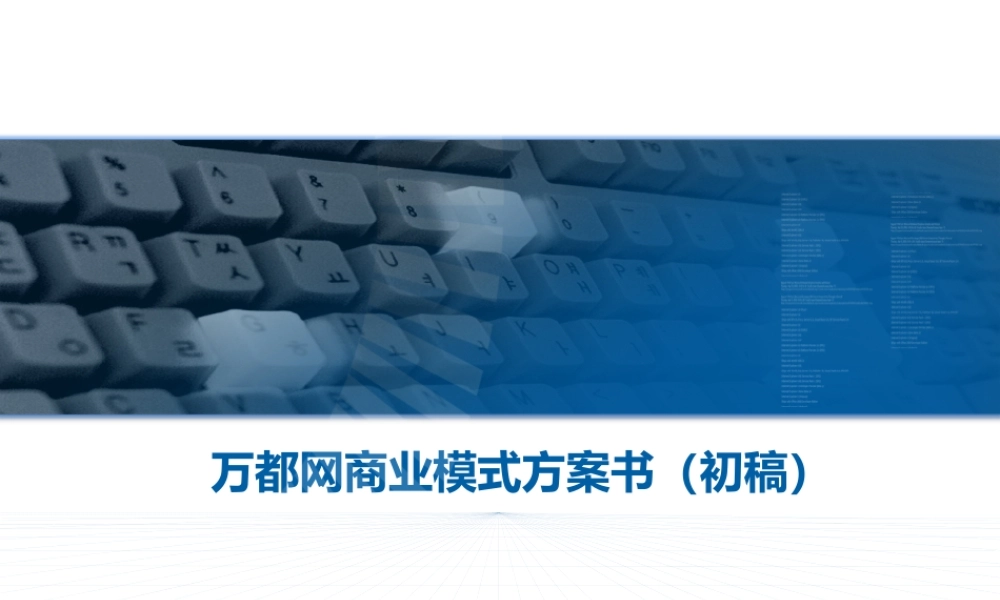 万都网商业模式方案书