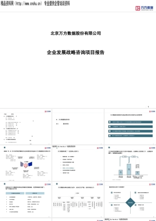 万方数据企业发展战略咨询项目报告（PPT157页）