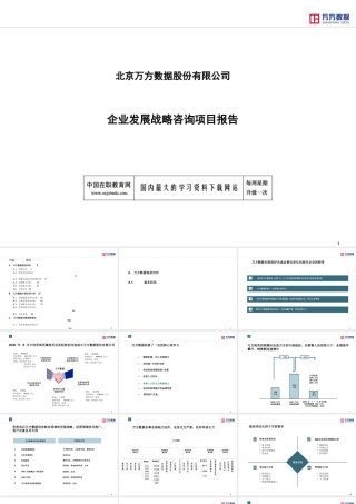 万方数据企业发展战略咨询项目报告1
