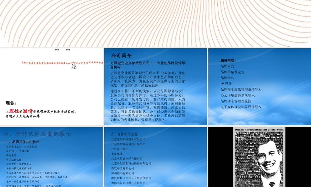 万风堂 案例 设计案例 公司宣传画册