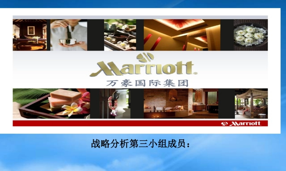 万豪国际战略分析