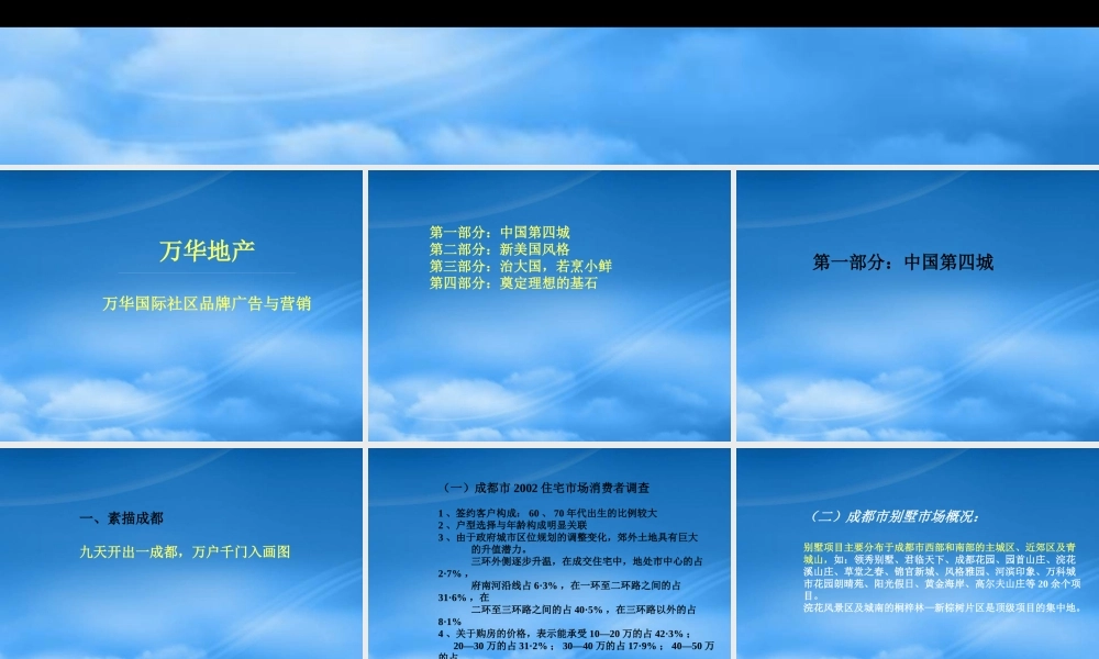 万华国际社区品牌广告与营销（PPT92页）