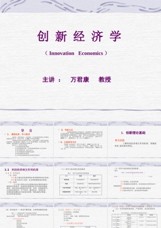 万君康教授-创新经济学培训
