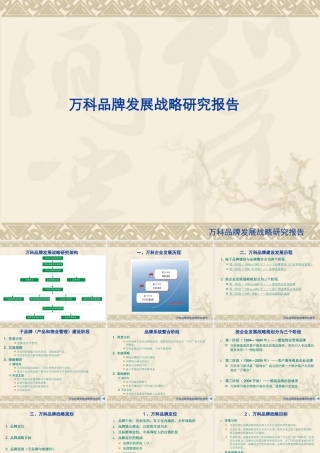 万科品牌发展战略研究报告