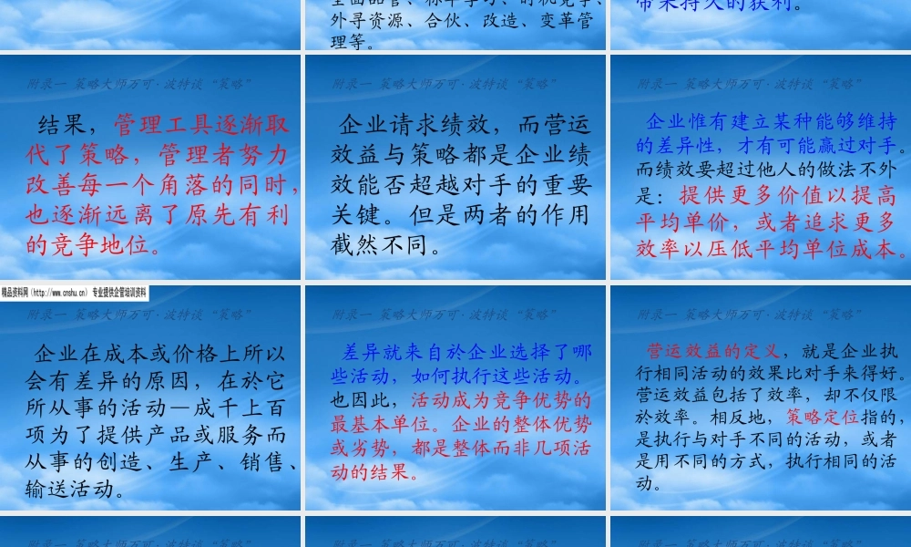 万可·波特-策略管理（PPT116）