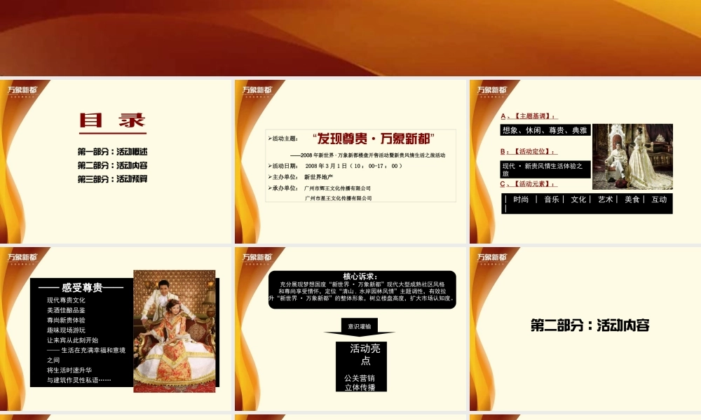 万象新都楼盘开售活动策划方案