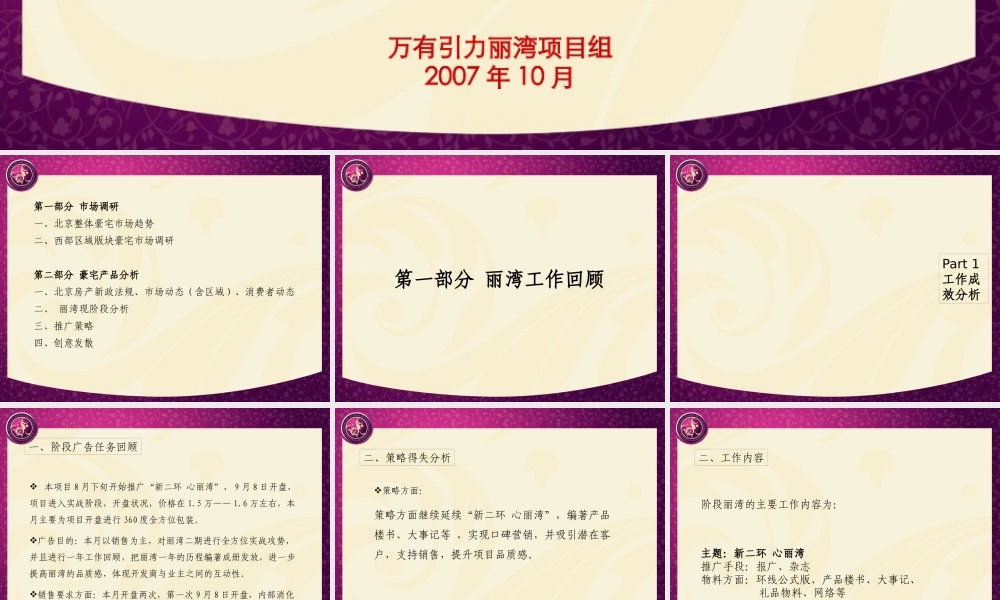 万有引力_北京金泰城丽湾高端豪宅推广方案_82PPT