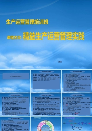 下载：精益生产运营管理实践（PPT）