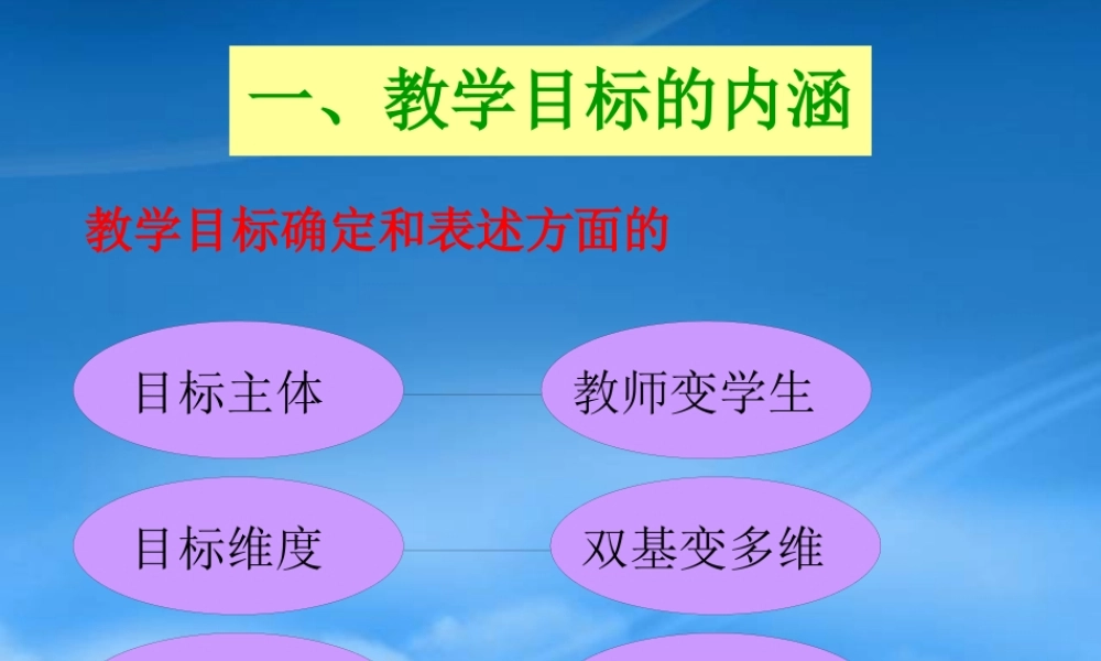 下载教学目标的内涵ppt-PowerPointPre