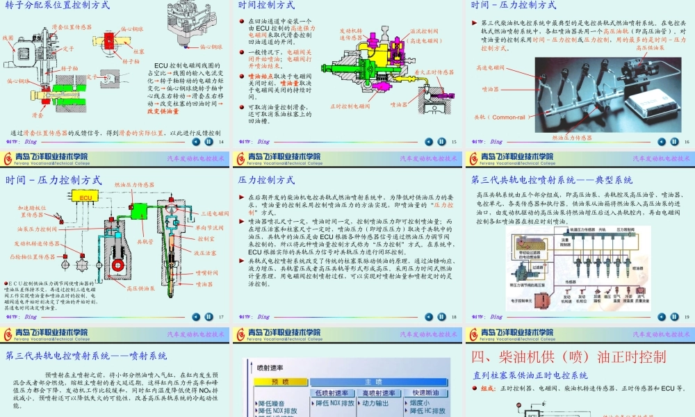 一、柴油机电控技术的发展