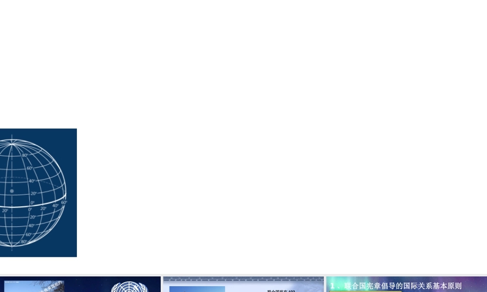 一、联合国最具普遍性的国际组织