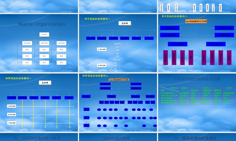 一、项目组织规划的依据