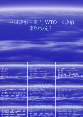 一、政府采购协议一般