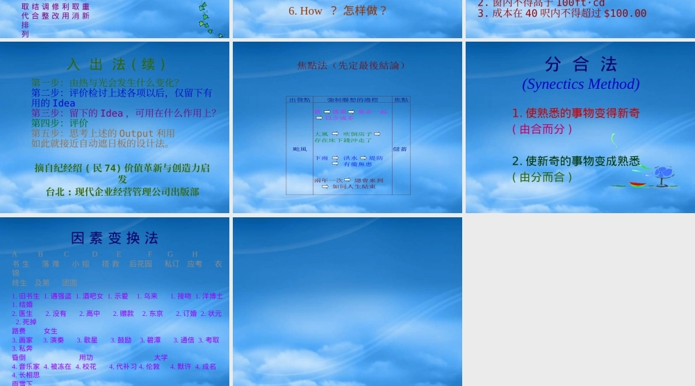 一般创造思考策略