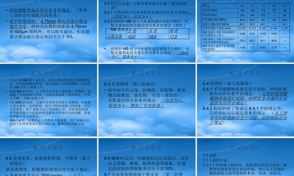 一般建设用砂标准