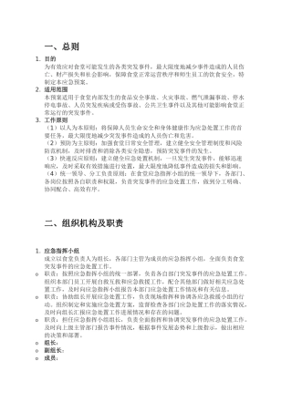 XX食堂2025年应急预案