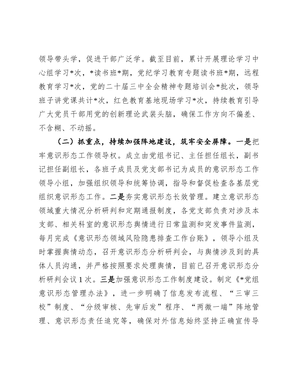 20250110党组2024年意识形态工作责任制落实情况报告_第2页