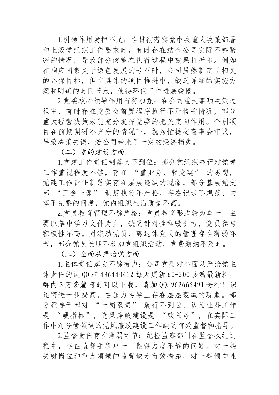 20250226在公司党委巡察工作汇报会上的总结发言_第2页