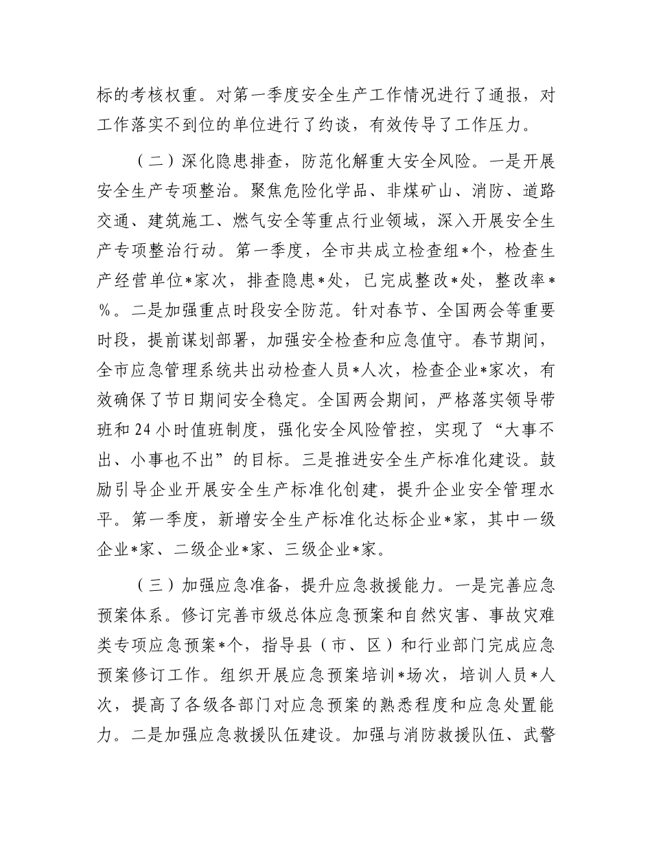 市应急管理局2025年第一季度工作总结_第2页