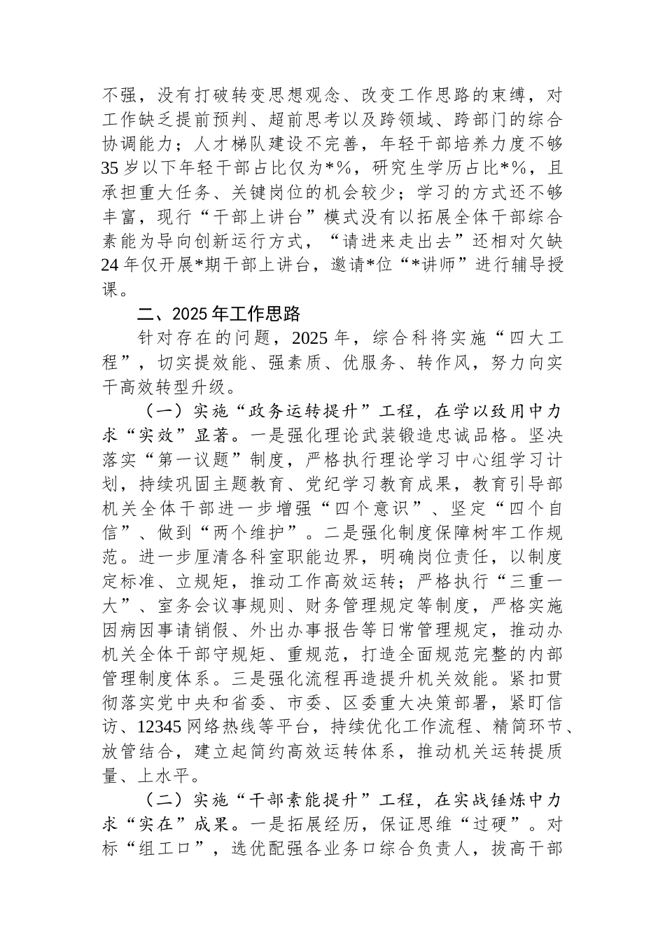 20250319综合科2025年度务虚会汇报材料_第2页