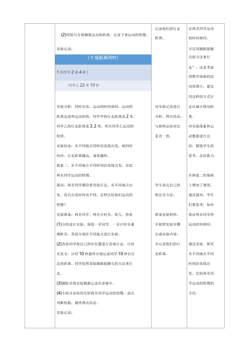 (教科版)小学科学三年级下册  1.6 比较相同距离内运动的快慢_第3页