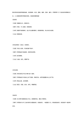 小儿推拿手法大全