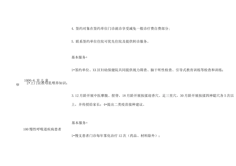 家庭医生签约服务项目及收费标准_第2页
