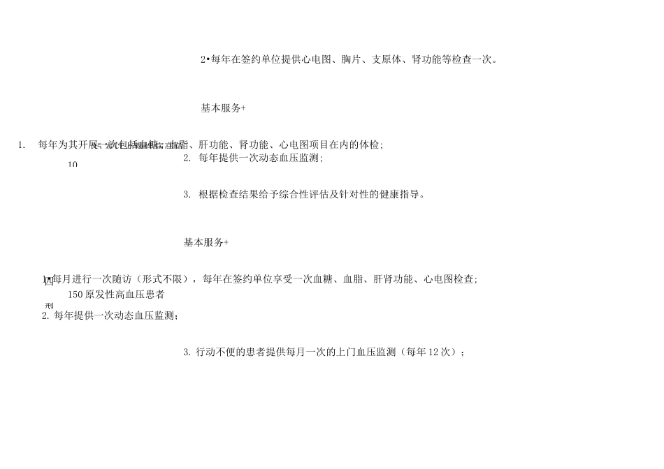 家庭医生签约服务项目及收费标准_第3页