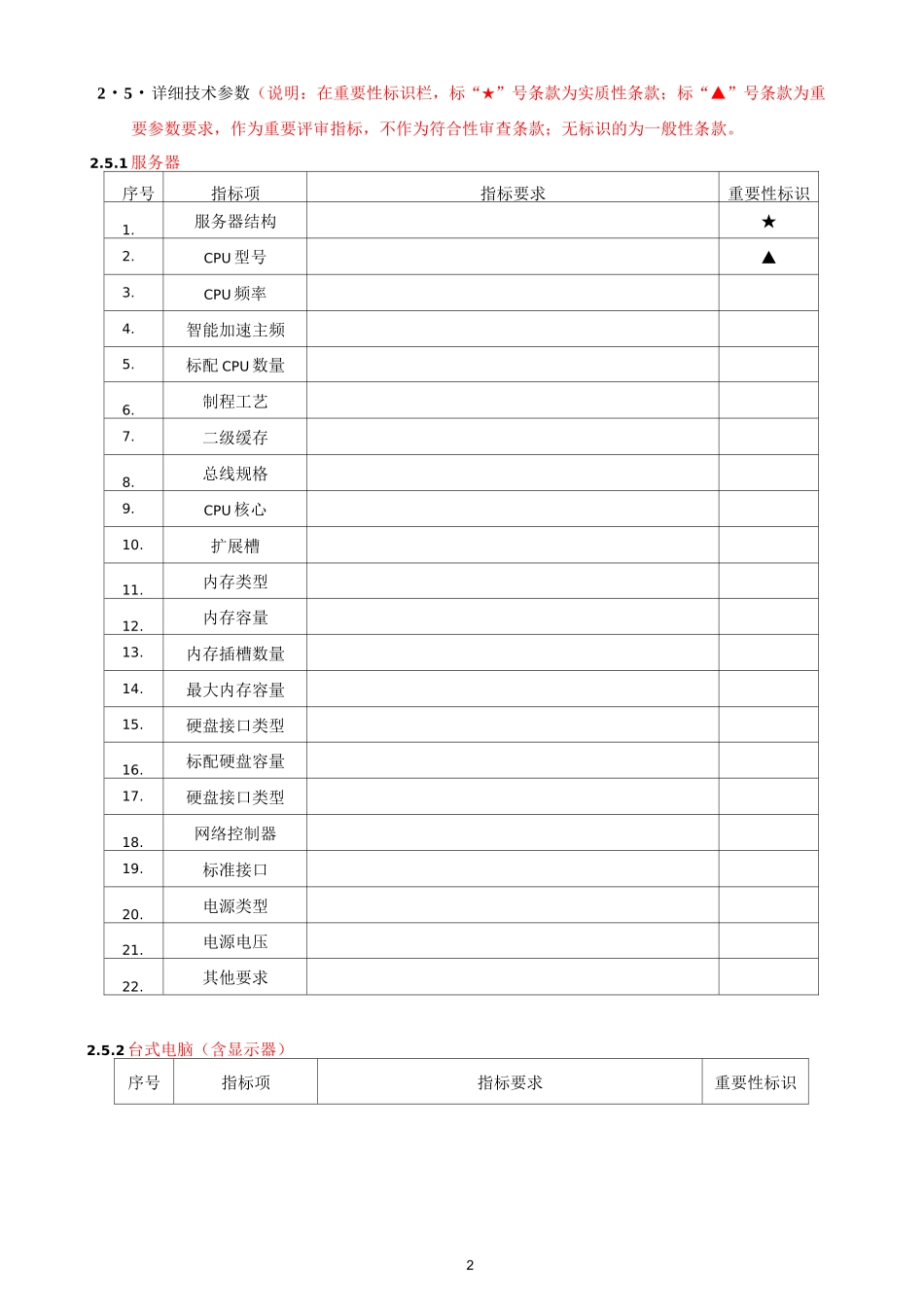 用户需求书参考格式(货物类)_第2页