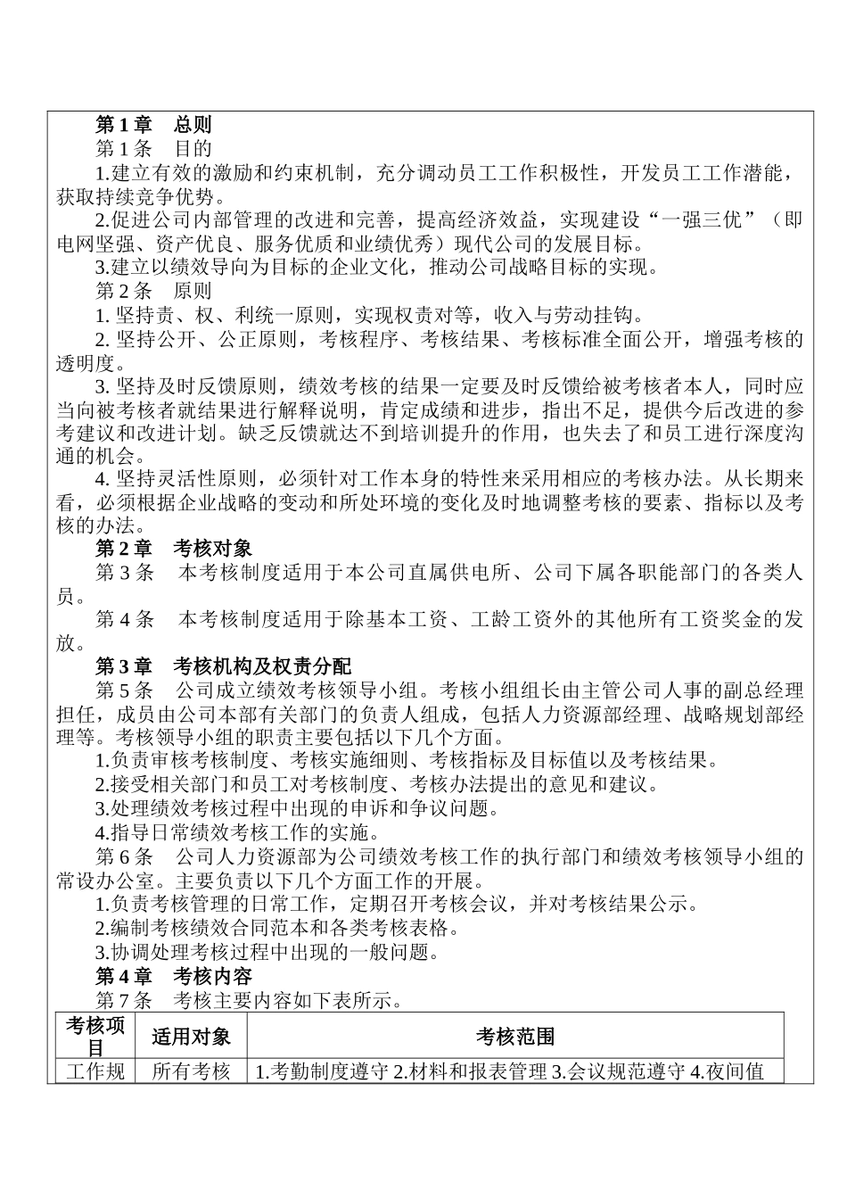 某公司供电企业绩效考核制度_第1页