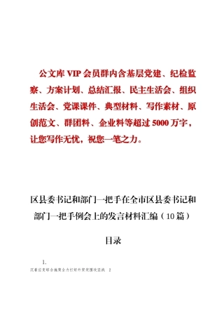 发言材料汇编