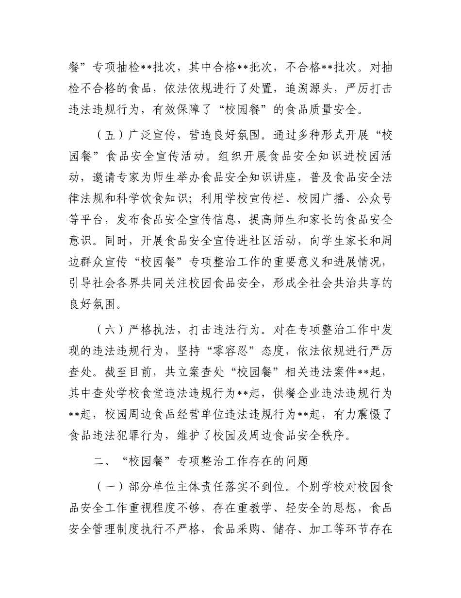 关于“校园餐”专项整治工作开展情况的汇报_第3页