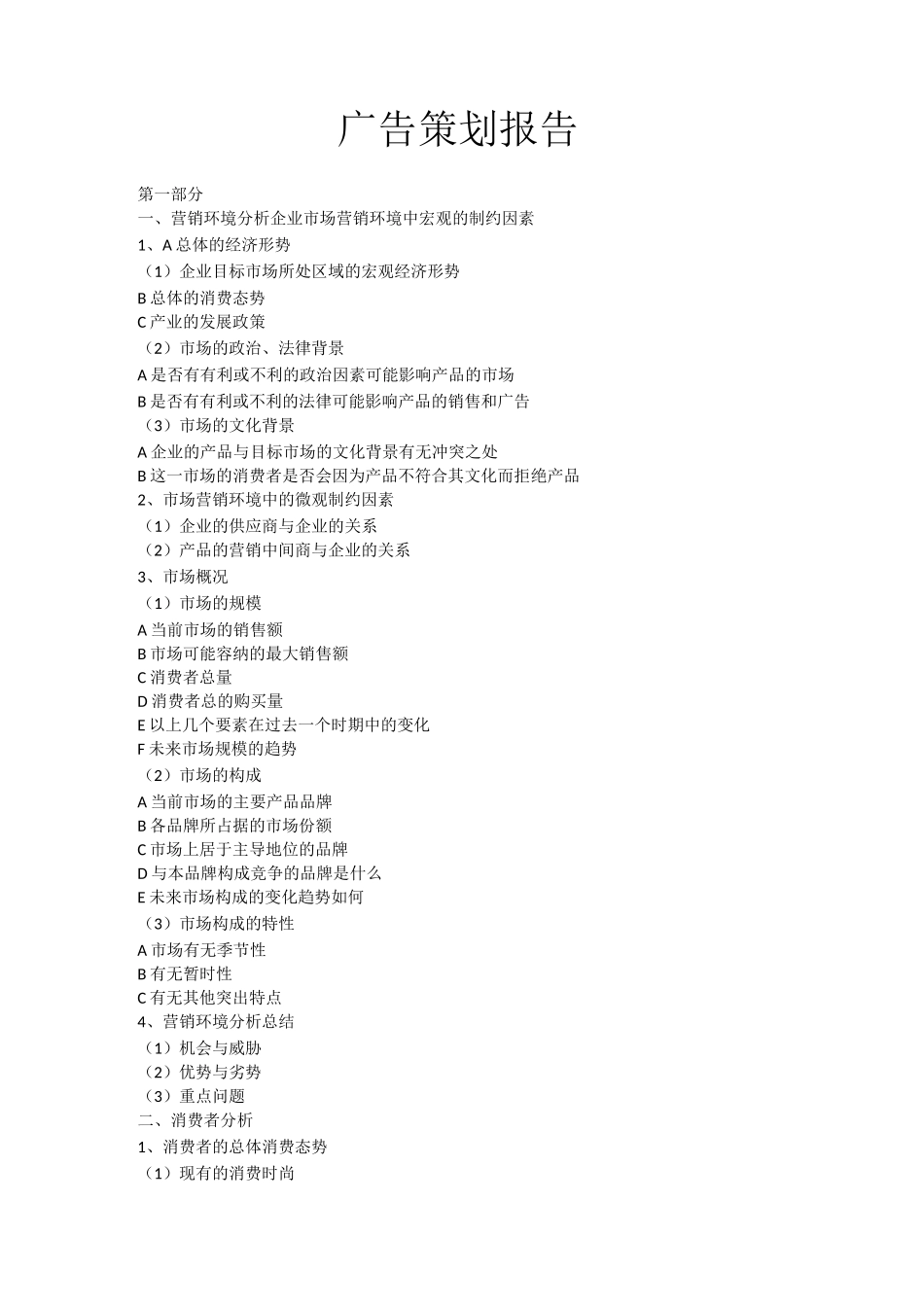 广告策划报告_第1页